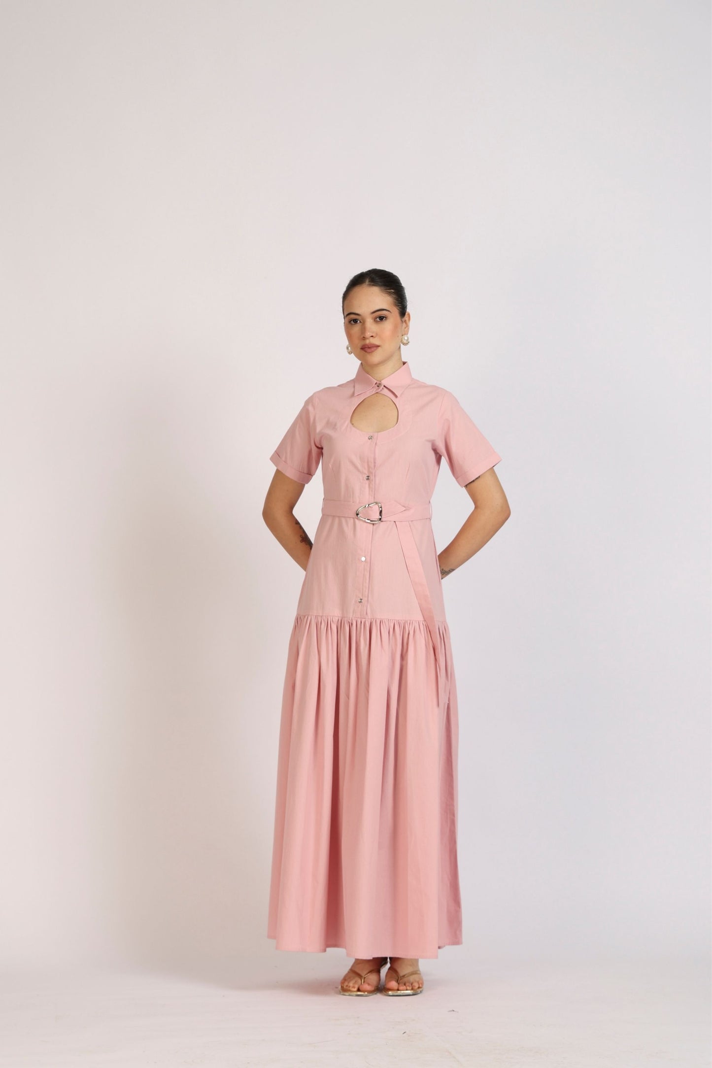 Teardrop Neck Dress