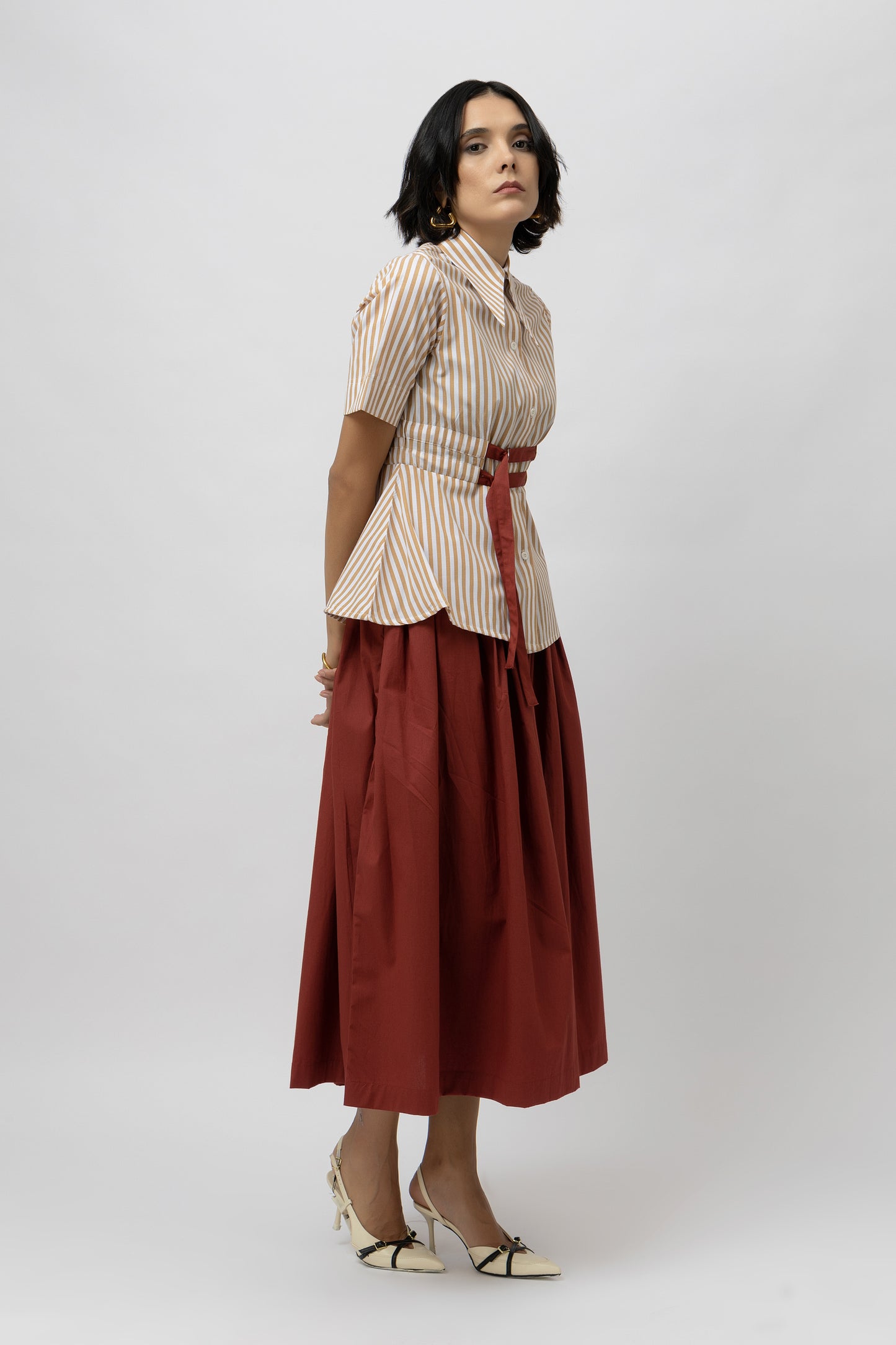 Gathered Skirt Red