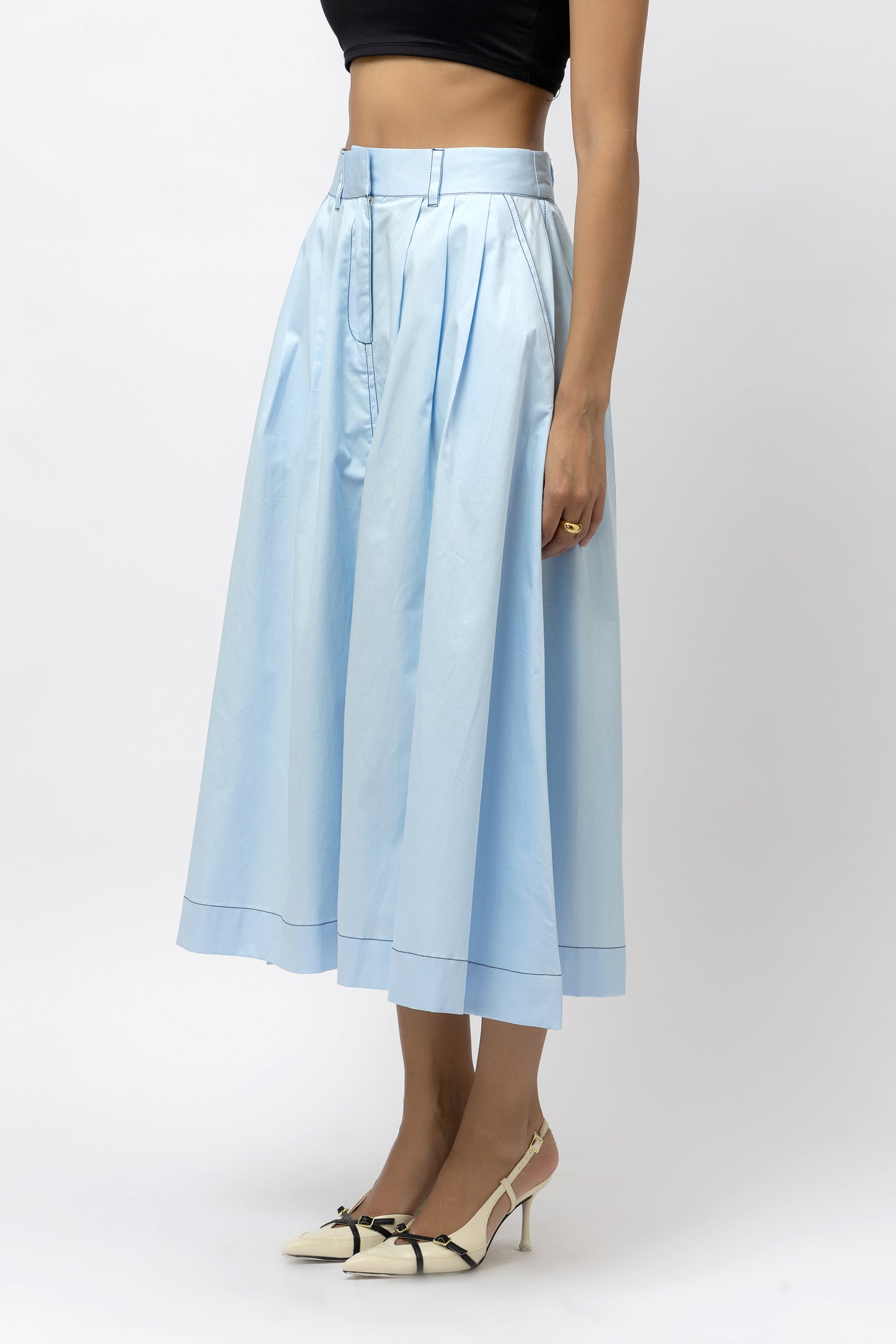 Stitchline Skirt Blue