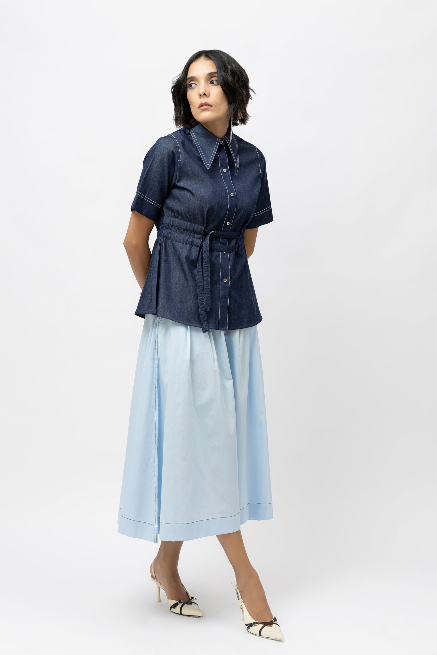 Denim Twin Belt Set