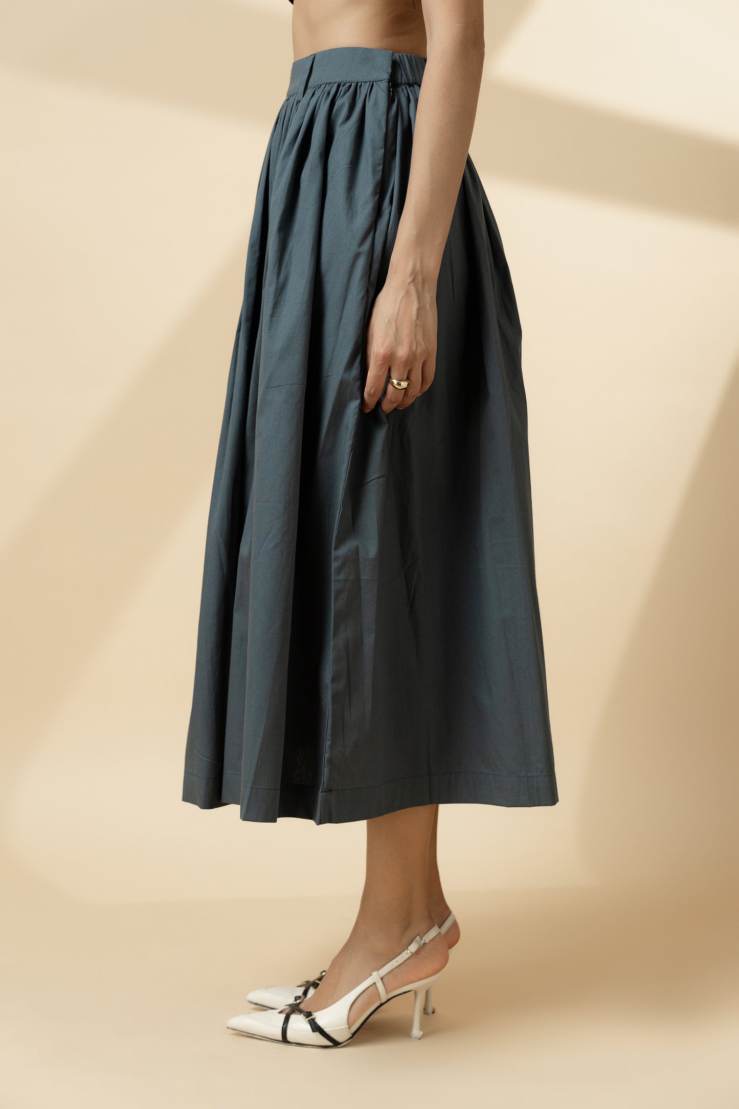Gathered Skirt Teal
