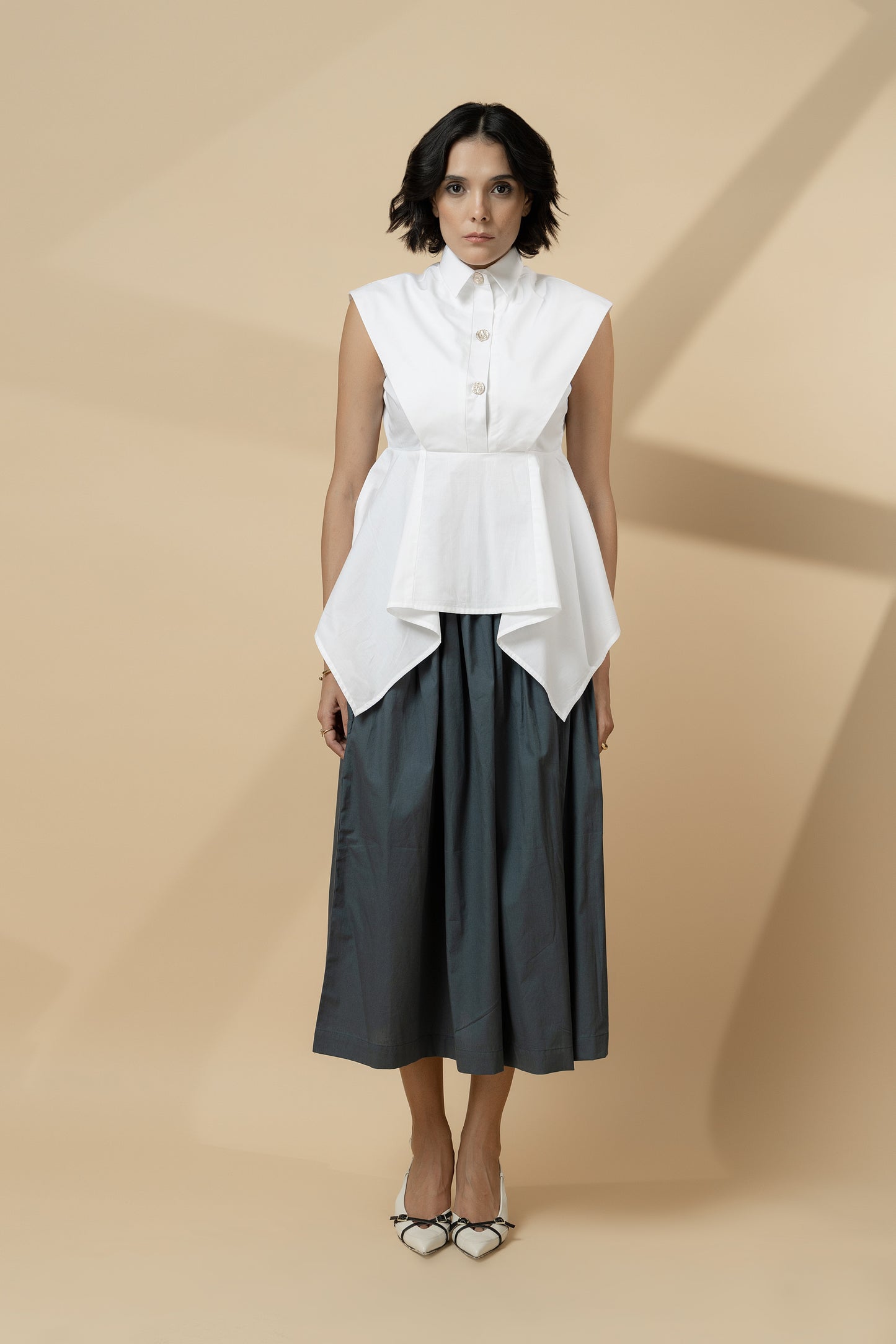 Gathered Skirt Teal