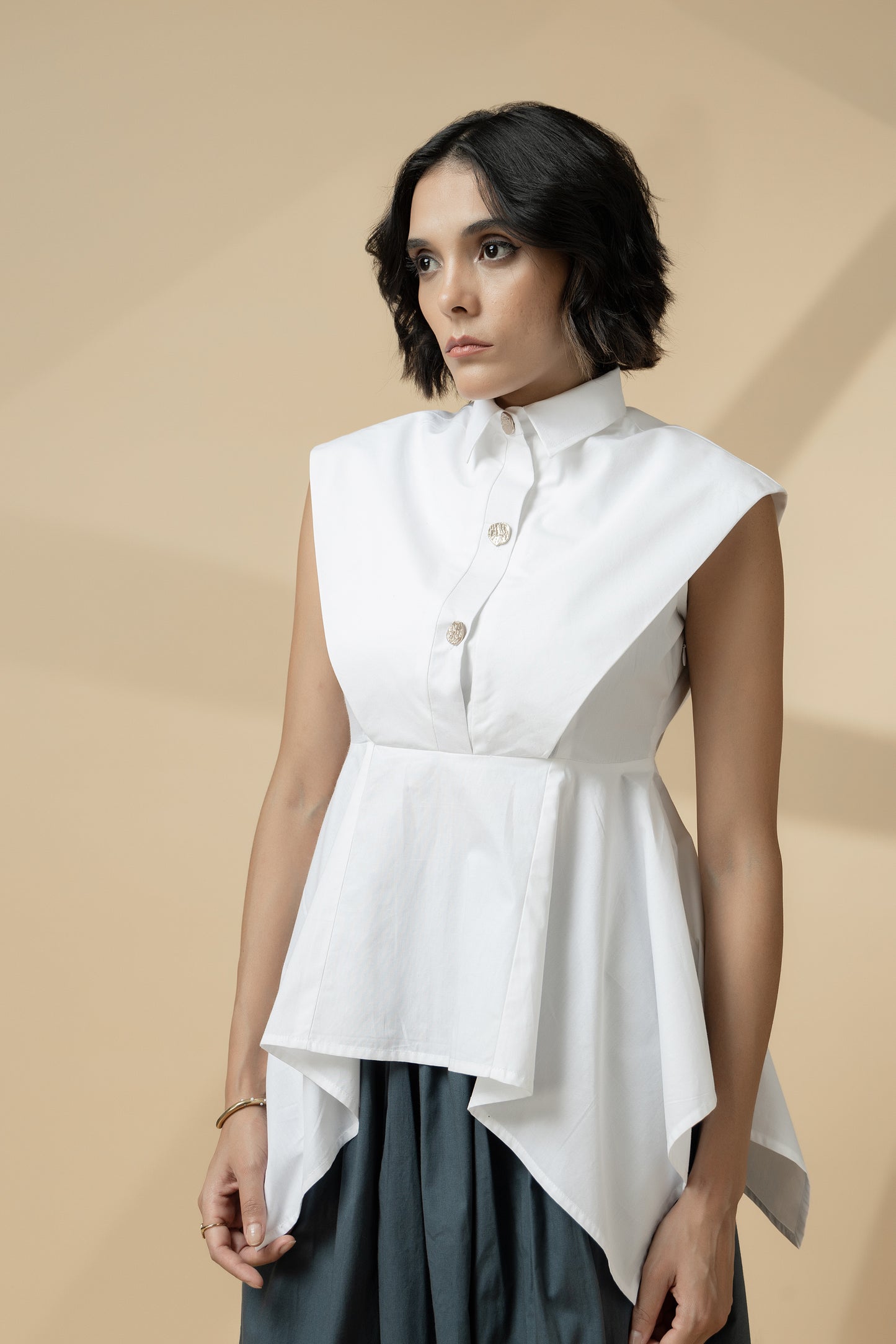 Holiday Hem Shirt White
