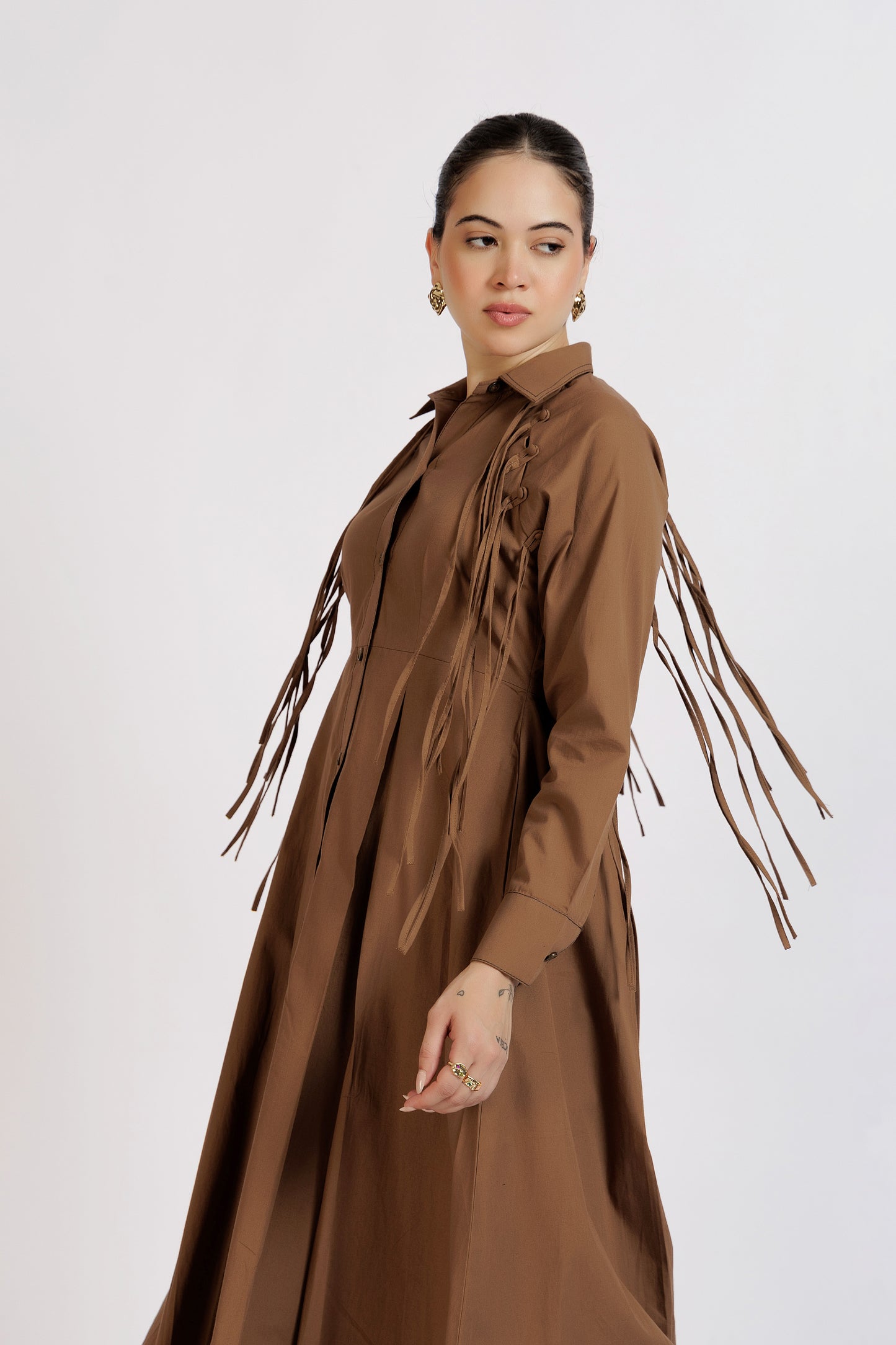 Buttoned String Dress