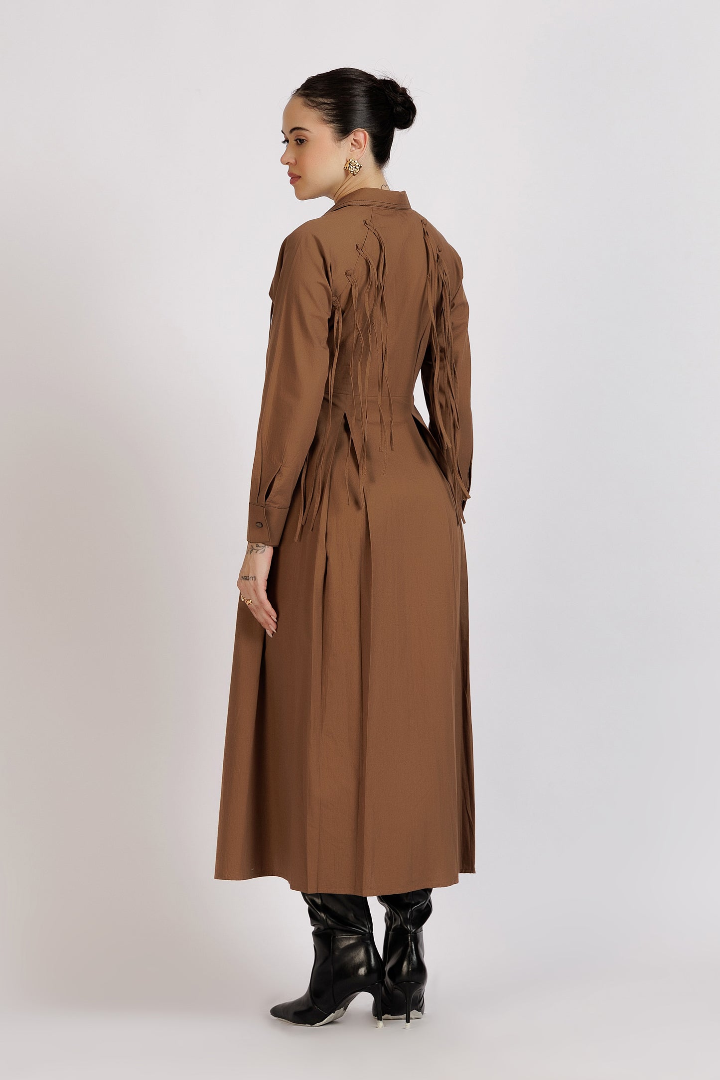 Buttoned String Dress