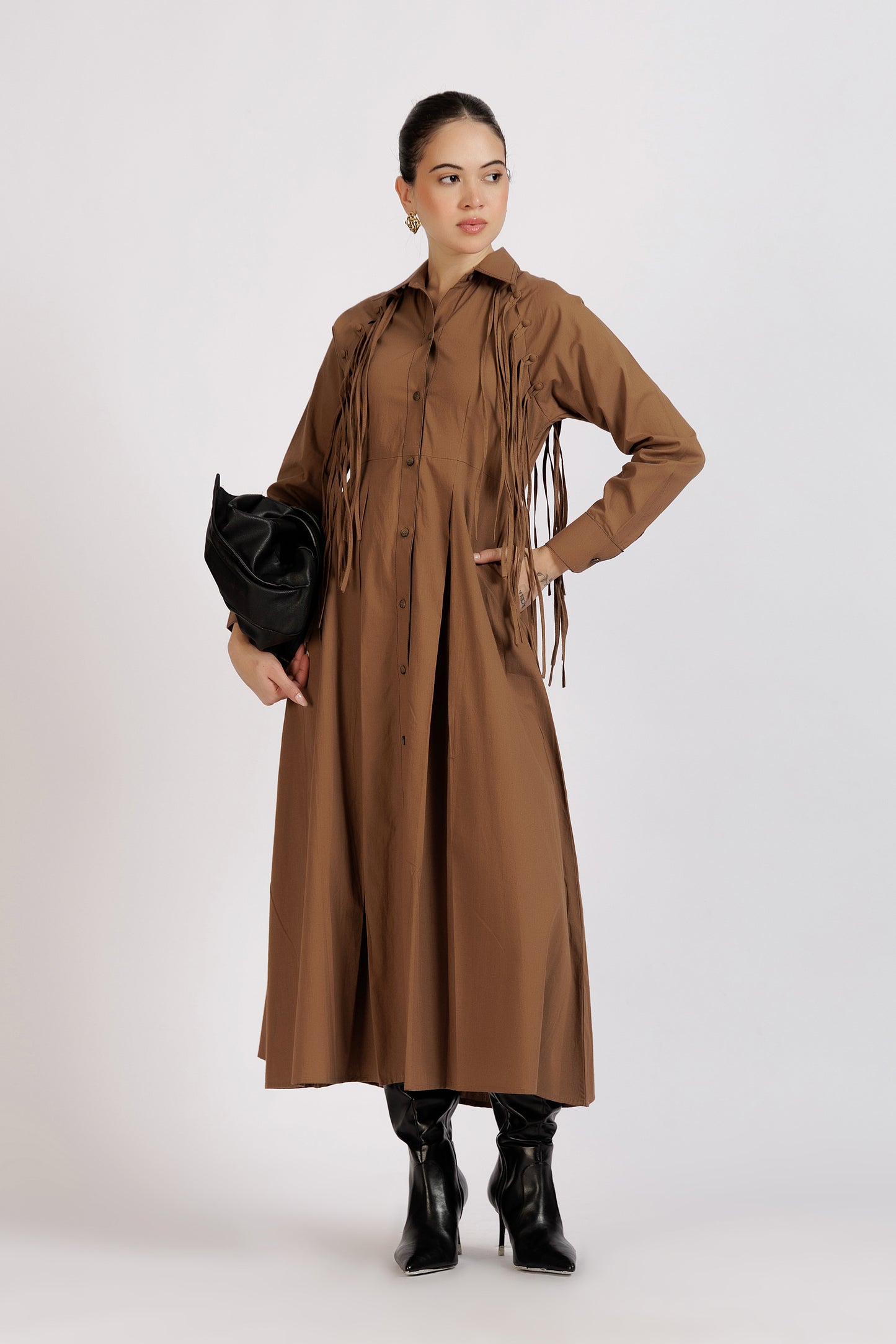 Buttoned String Dress