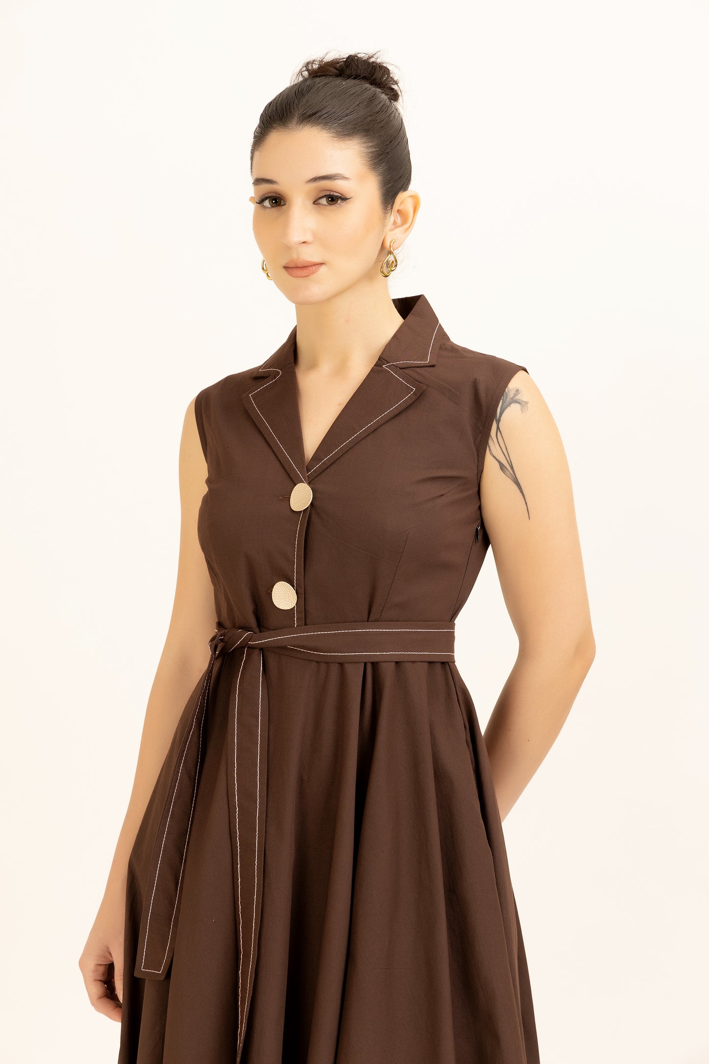 Bold Button Dress