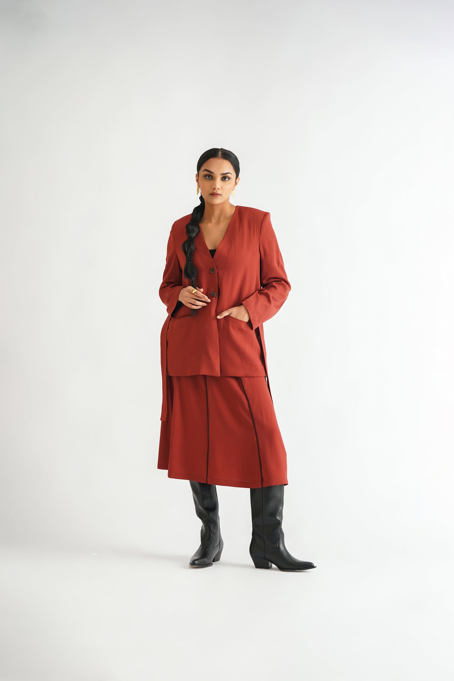 Neo Red Blazer Set