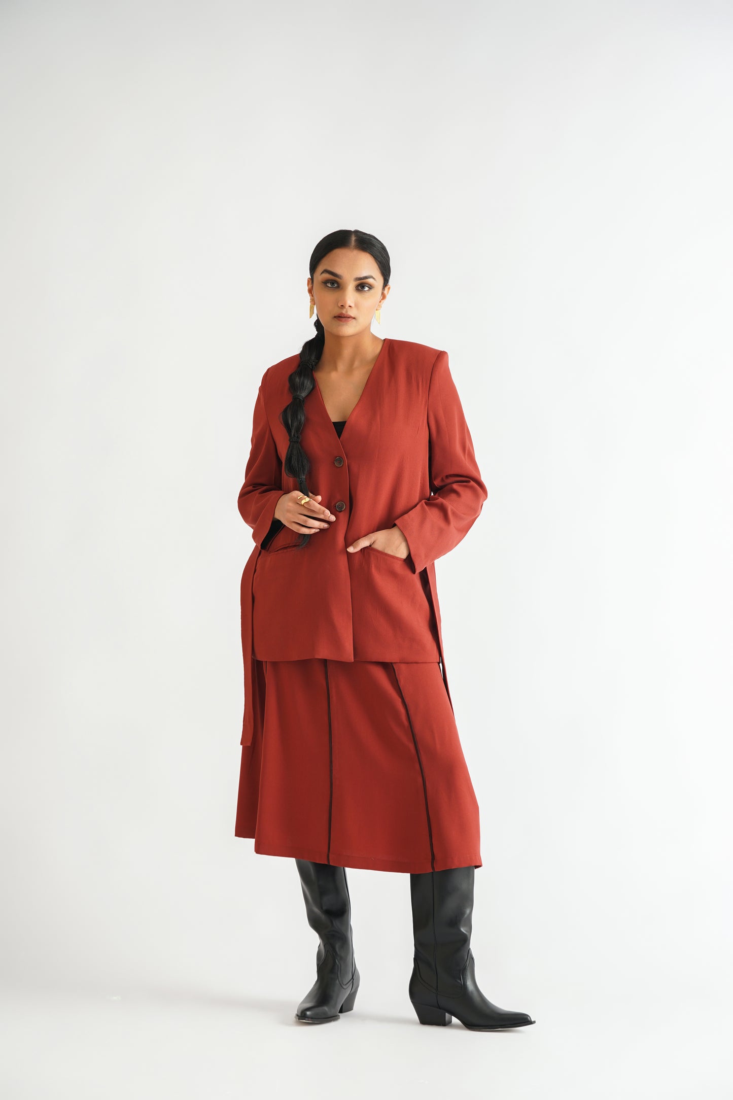 Red Flare Skirt