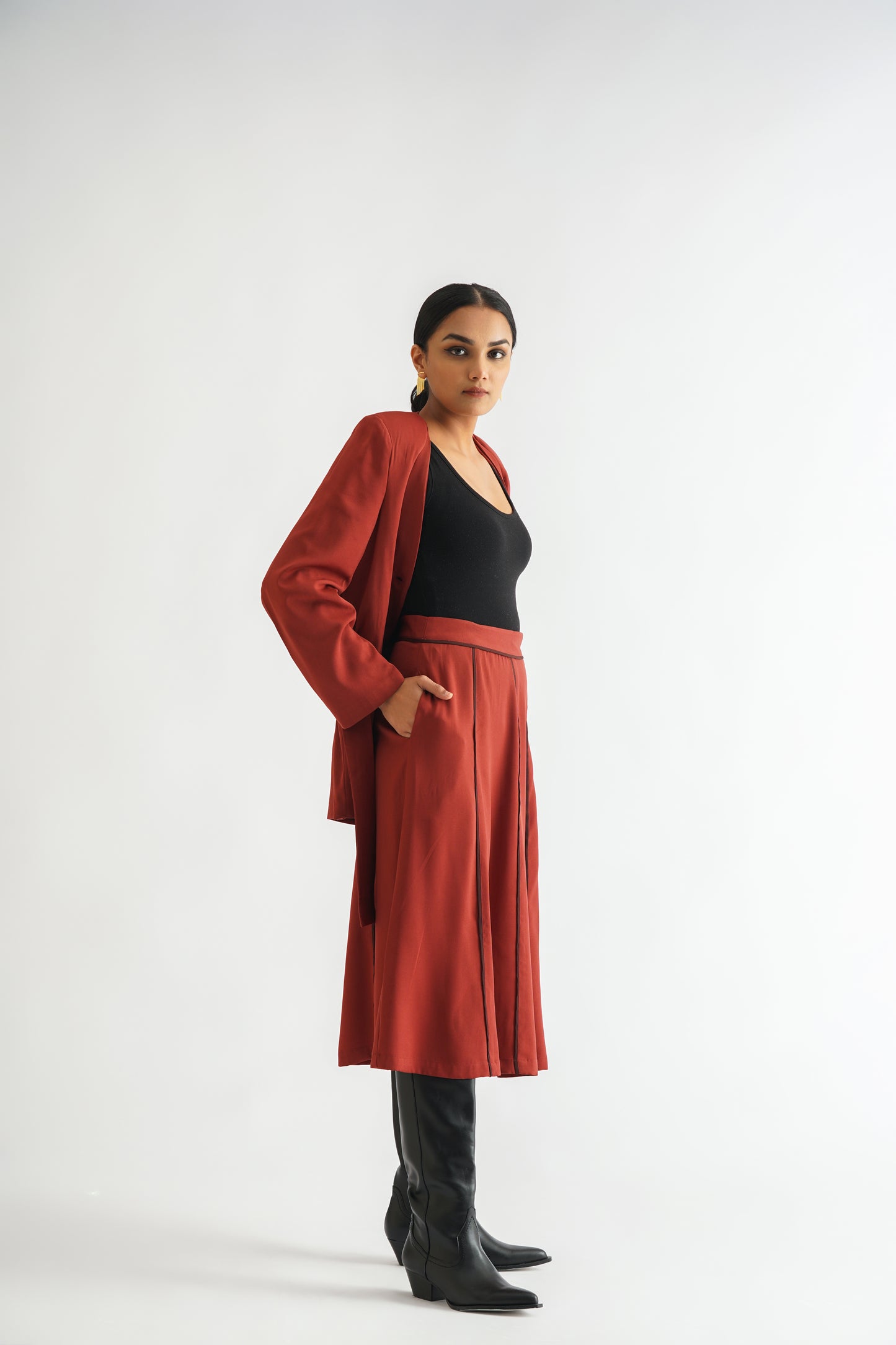 Red Flare Skirt