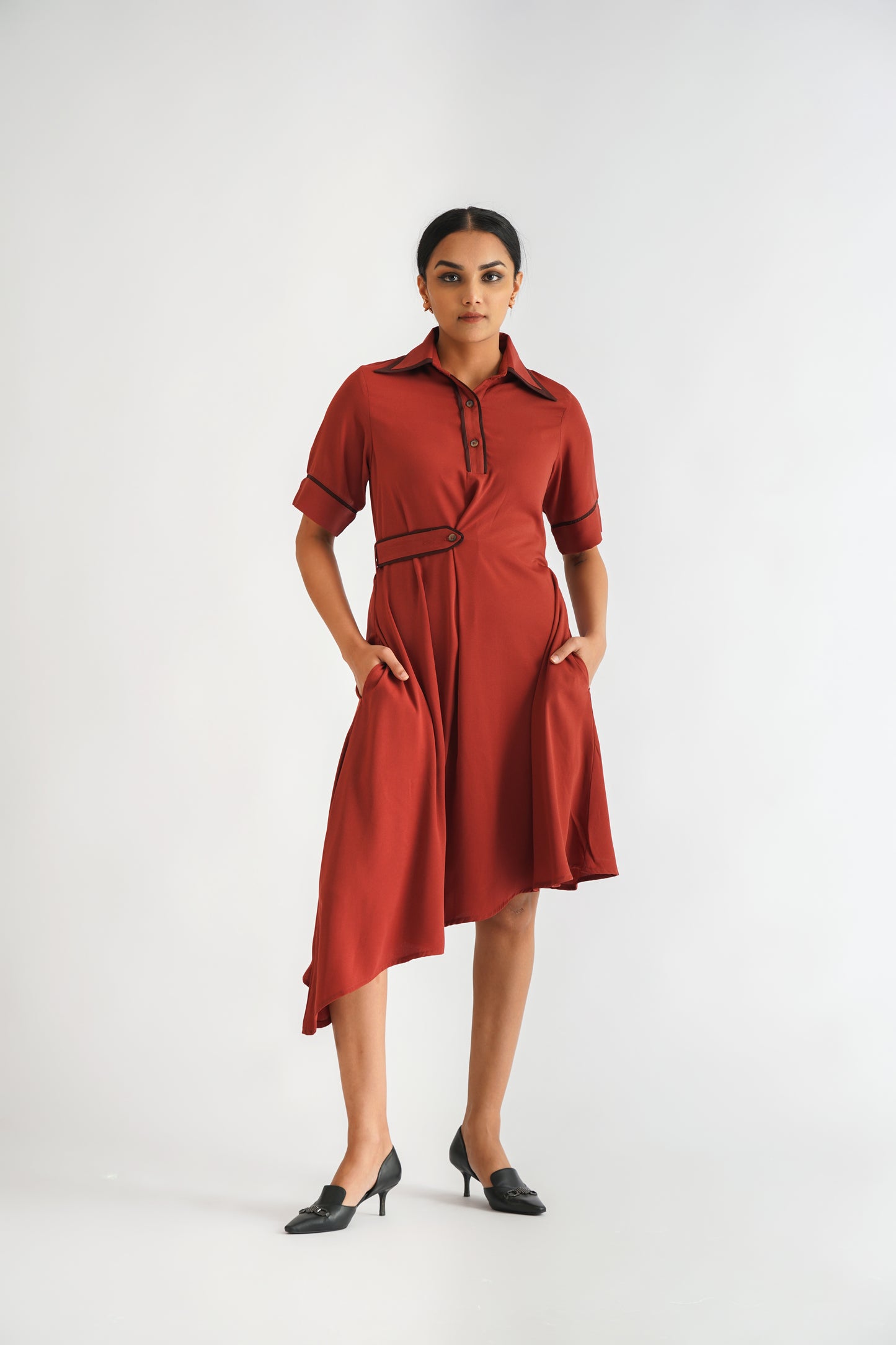 Asymmetric Polo Dress