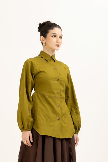Flared Stitchline Shirt