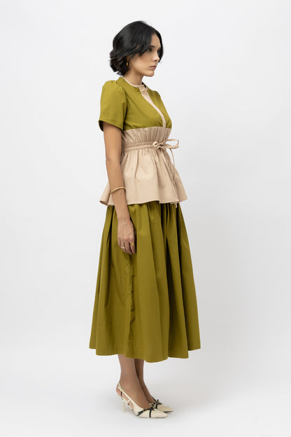 Gathered Skirt Olive