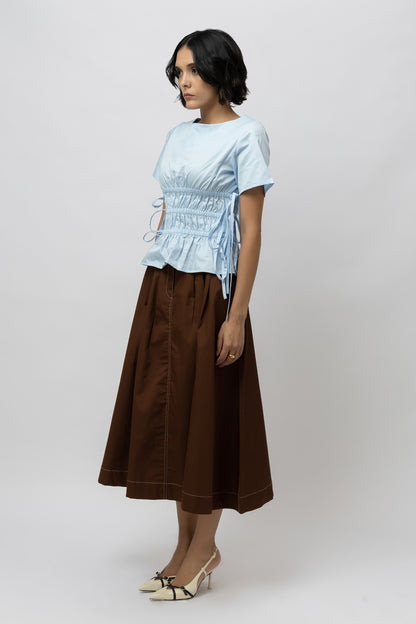 Brunch Blue Skirt Set