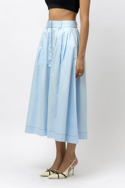Stitchline Skirt Blue