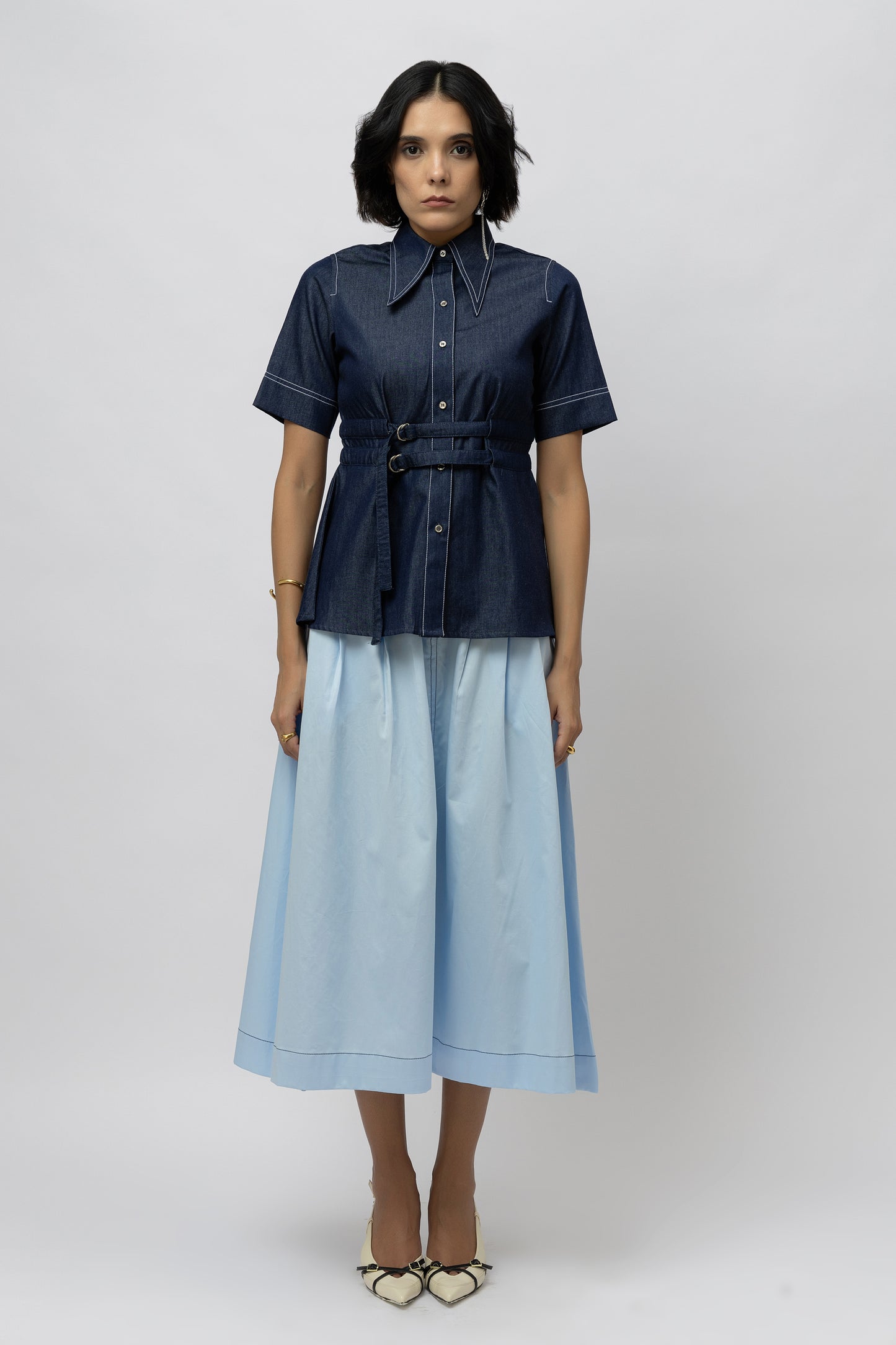 Denim Twin Belt Set