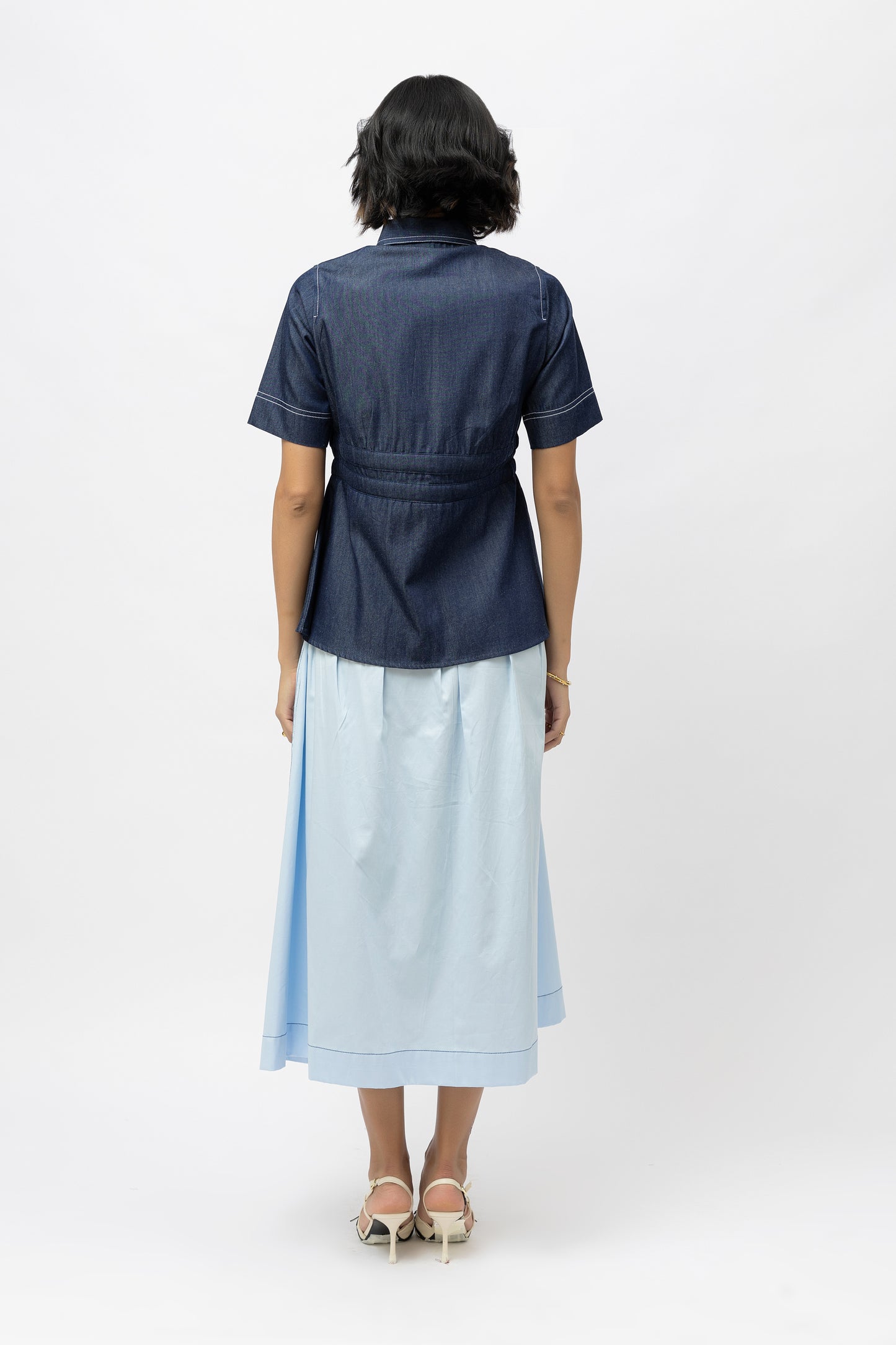 Stitchline Skirt Blue