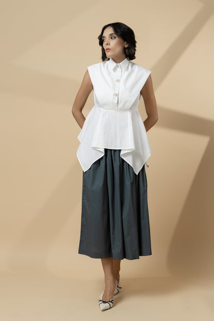 Holiday Hem Shirt White