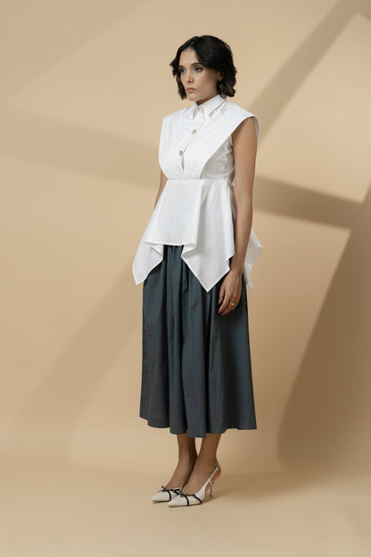 Holiday Hem Shirt White