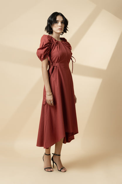 Go-to Statement Dress Red