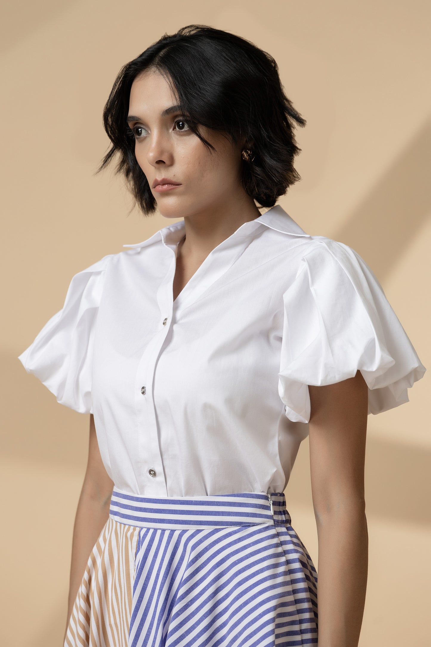 Cloud Sleeve Shirt White
