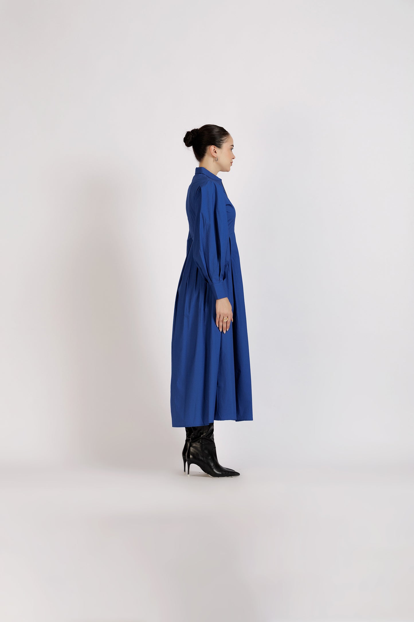 Pleated Zipper Dress