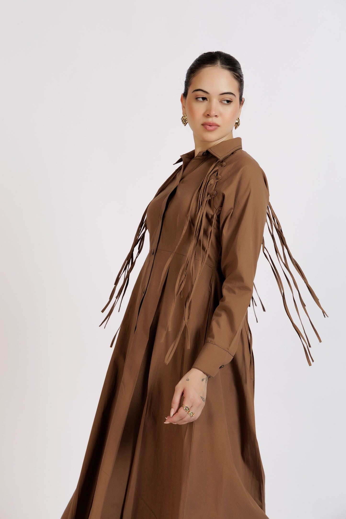 Buttoned String Dress