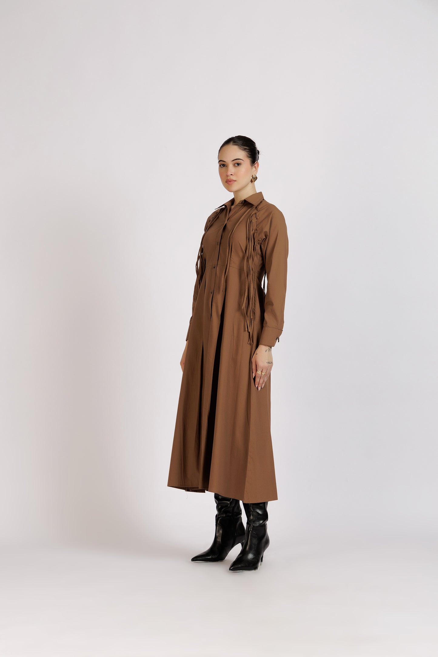 Buttoned String Dress