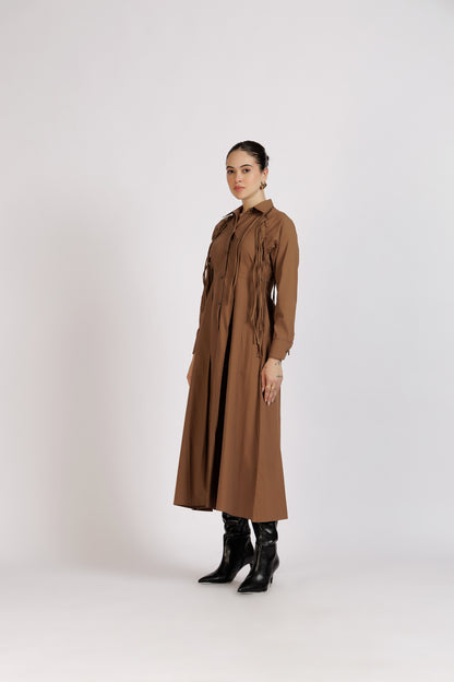 Buttoned String Dress