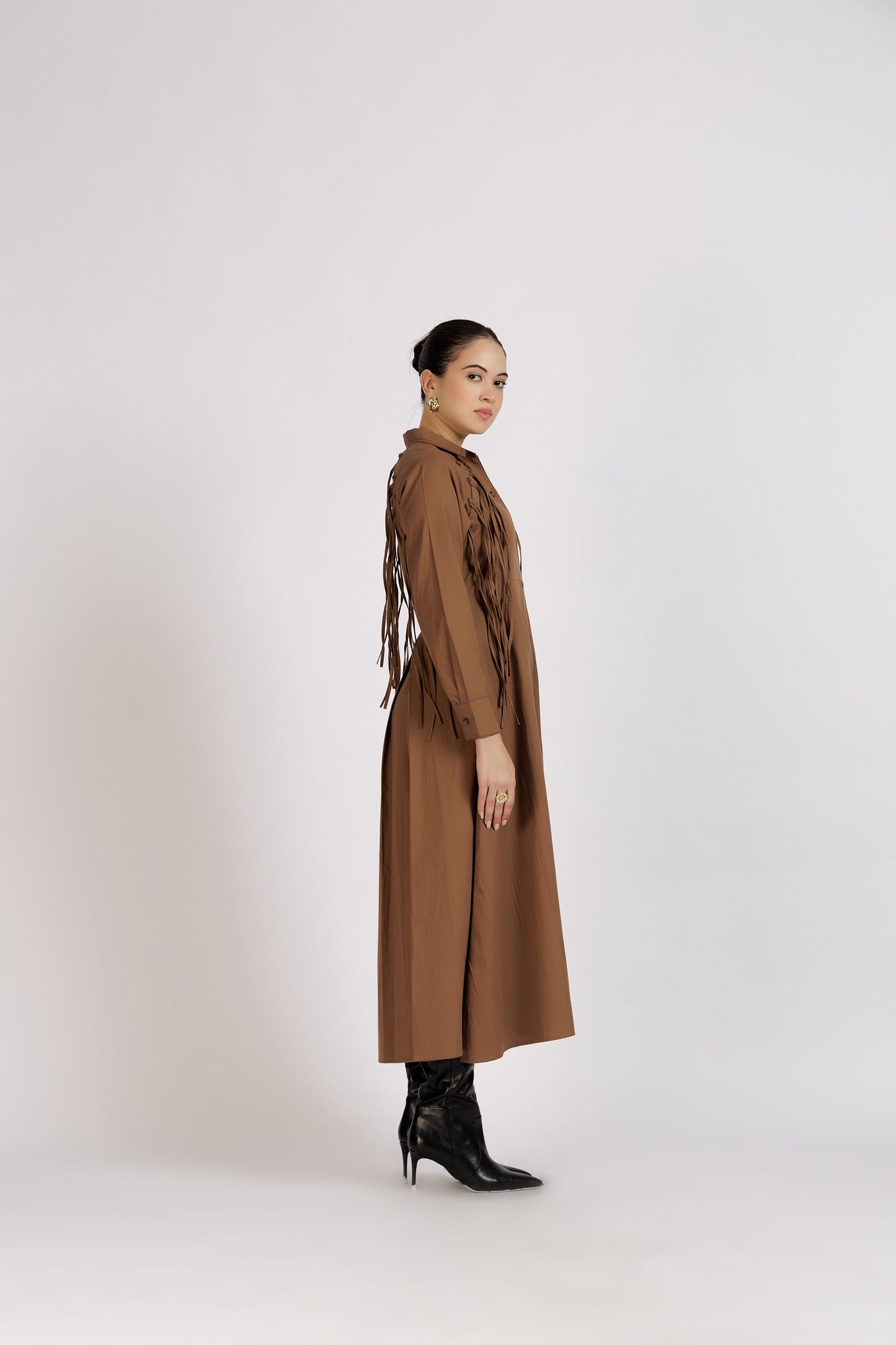 Buttoned String Dress