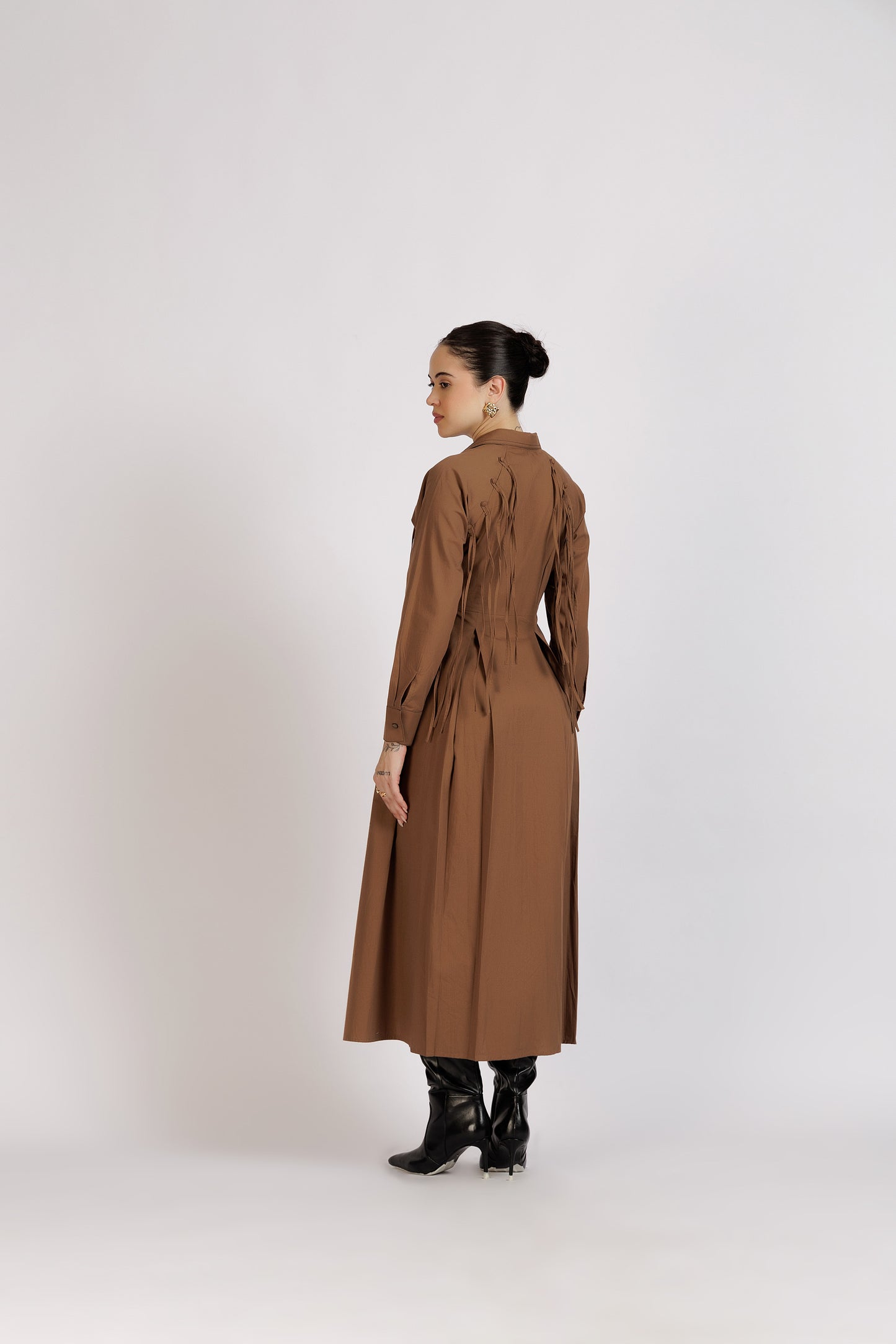 Buttoned String Dress