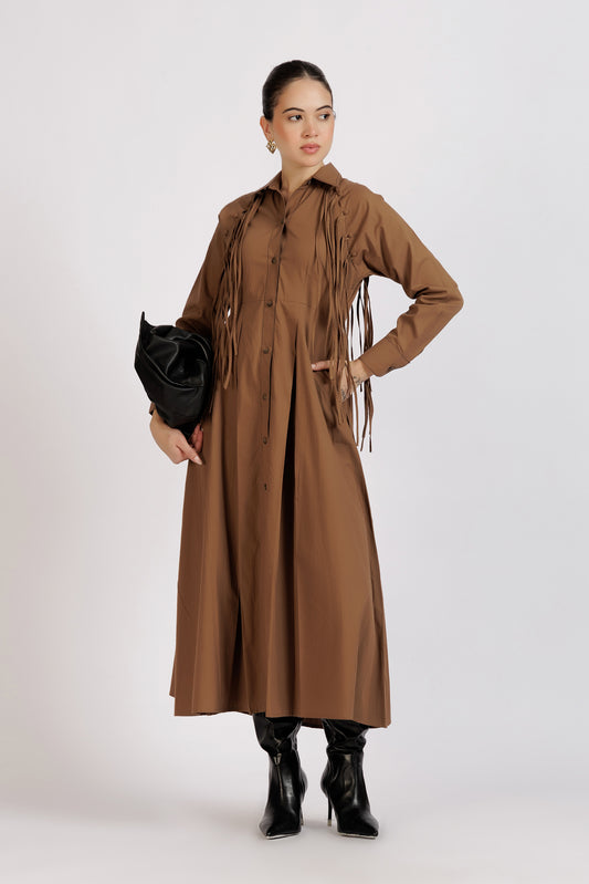 Buttoned String Dress