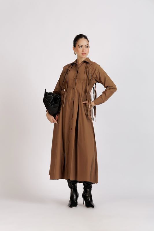 Buttoned String Dress