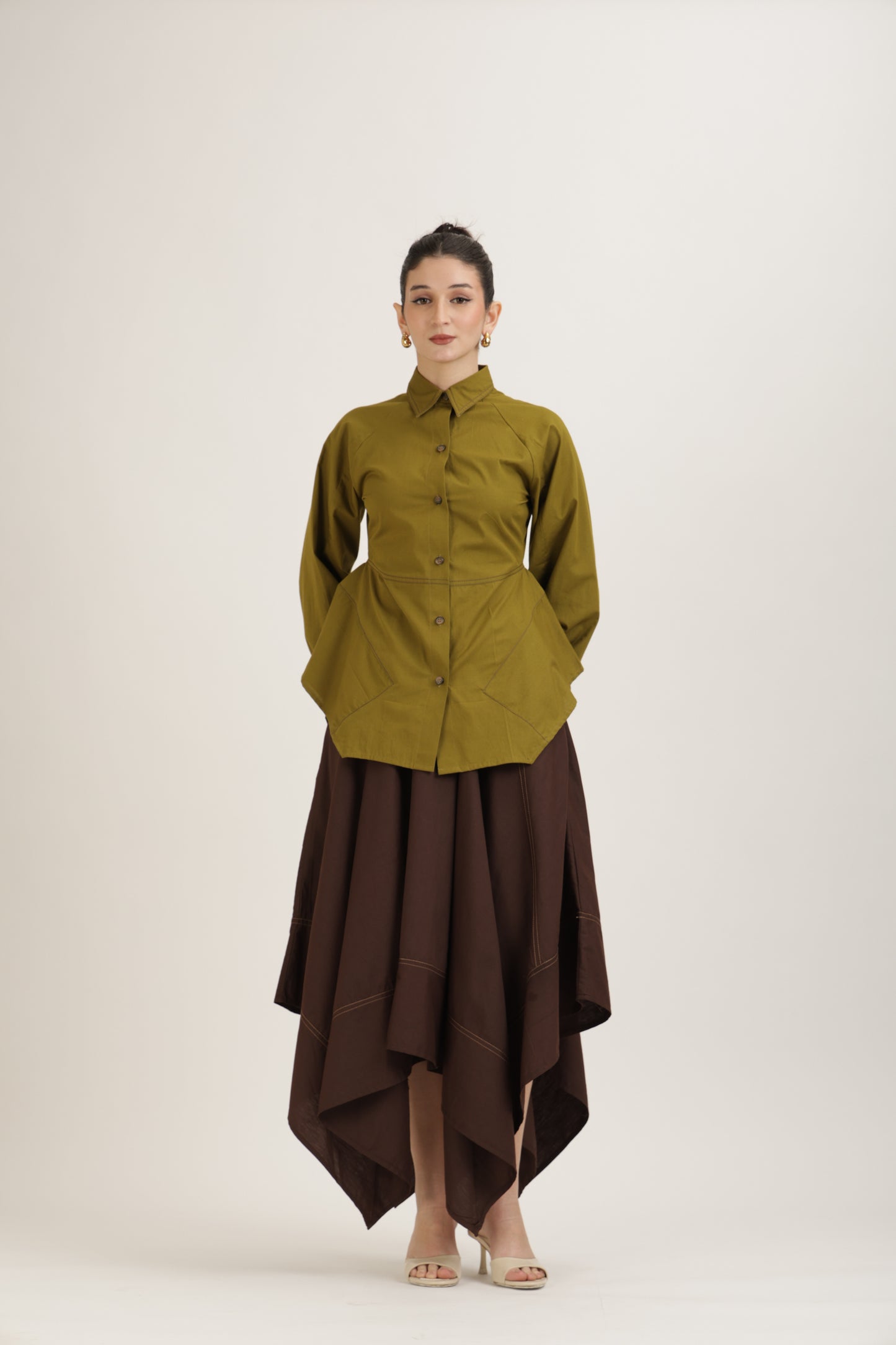 Flared Stitchline Shirt