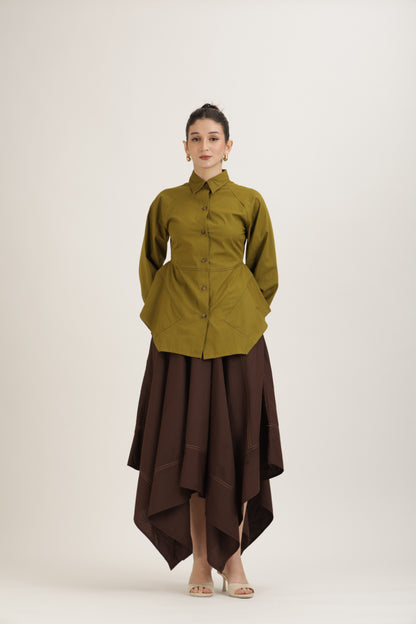 Flared Stitchline Shirt