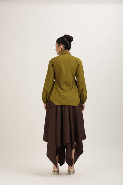 Flared Stitchline Shirt