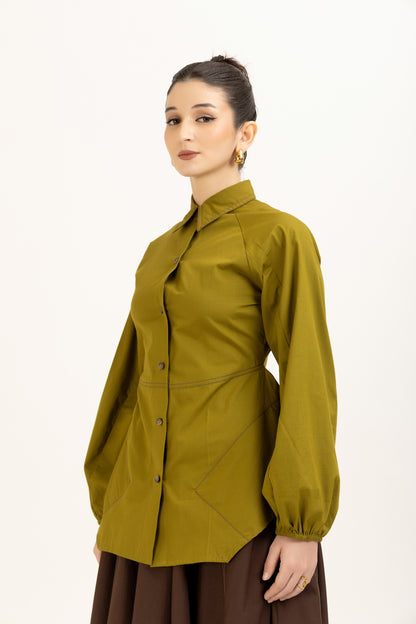 Flared Stitchline Shirt