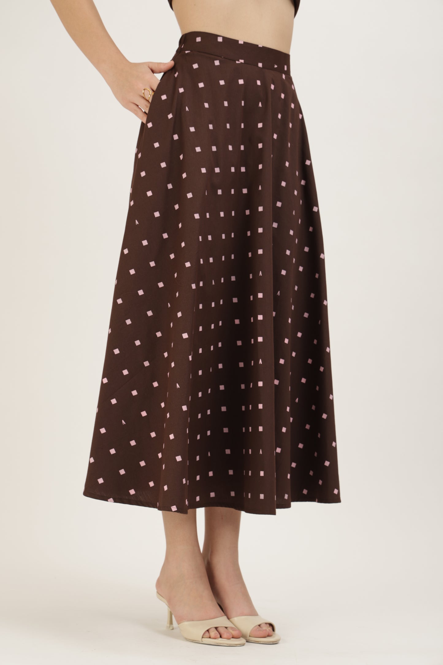 Pleated Hem Printed Set