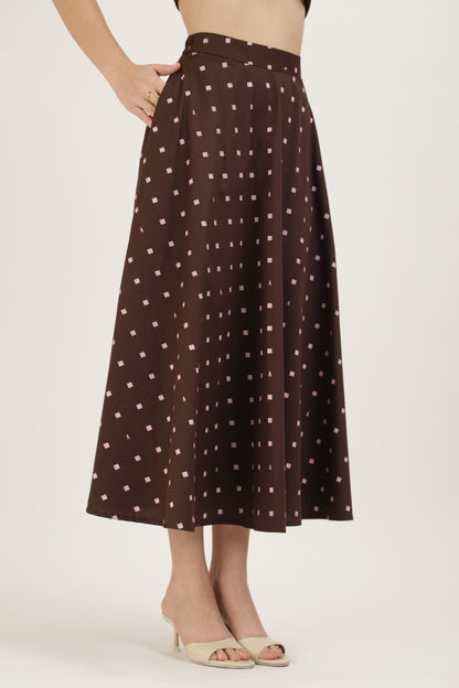 Pleated Hem Printed Set