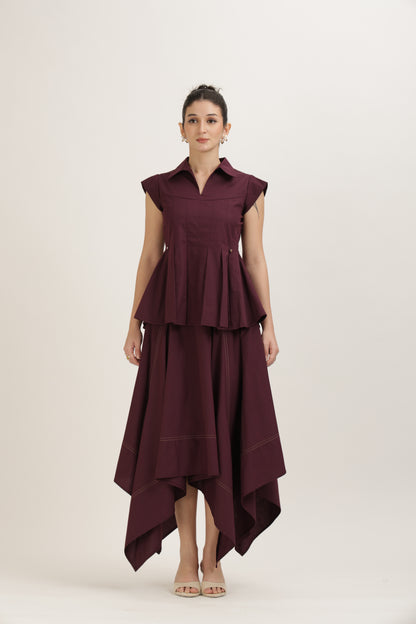 Pleated Hem Top
