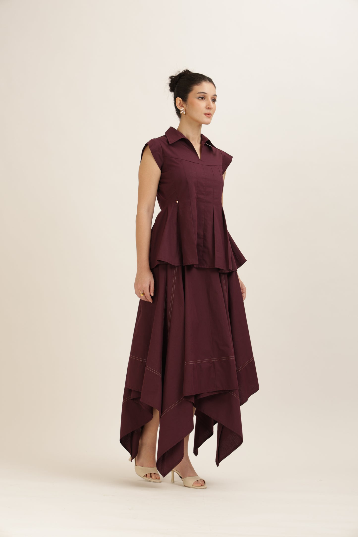 Pleated Hem Top