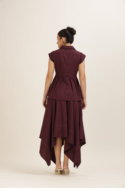 Pleated Hem Top