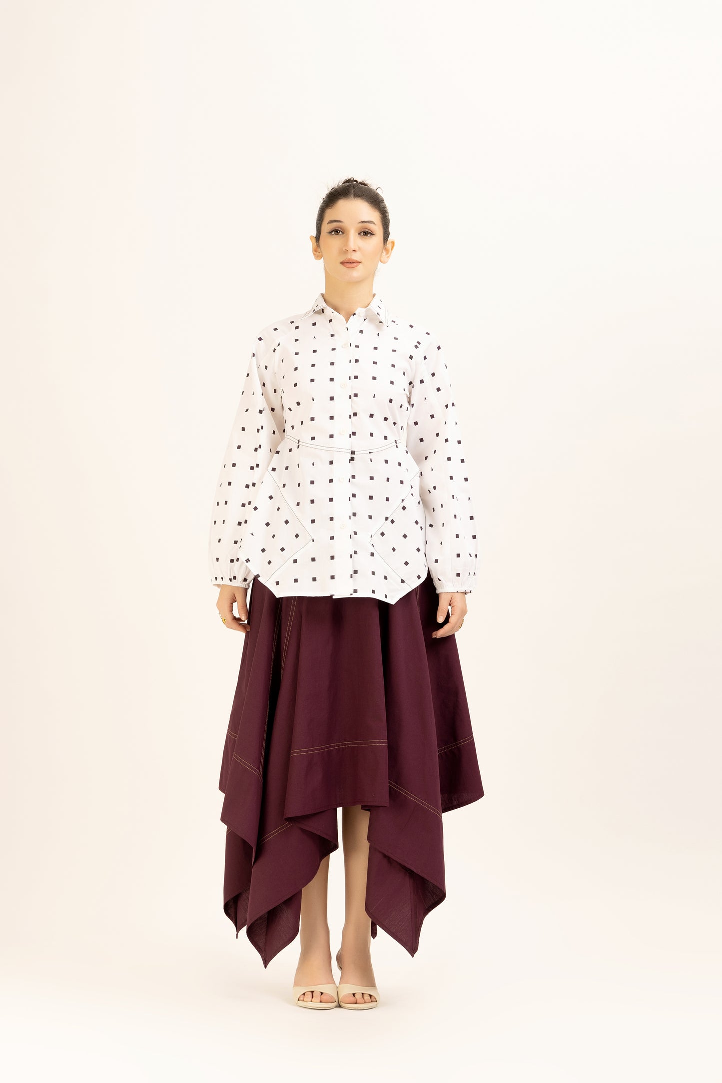Printed Flared Stitchline Set