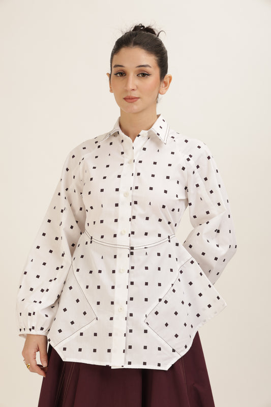 Flared Stitchline Shirt