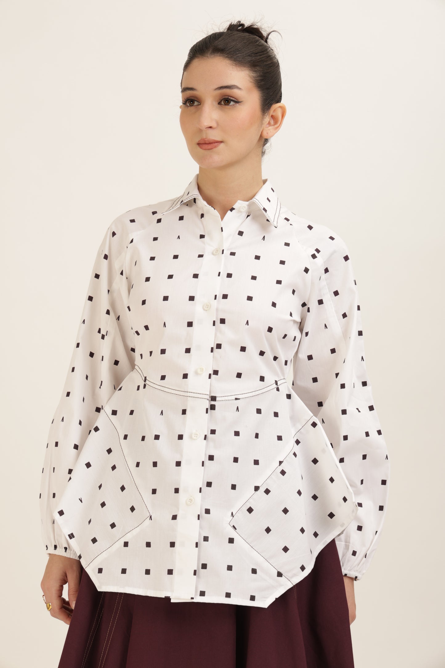 Flared Stitchline Shirt