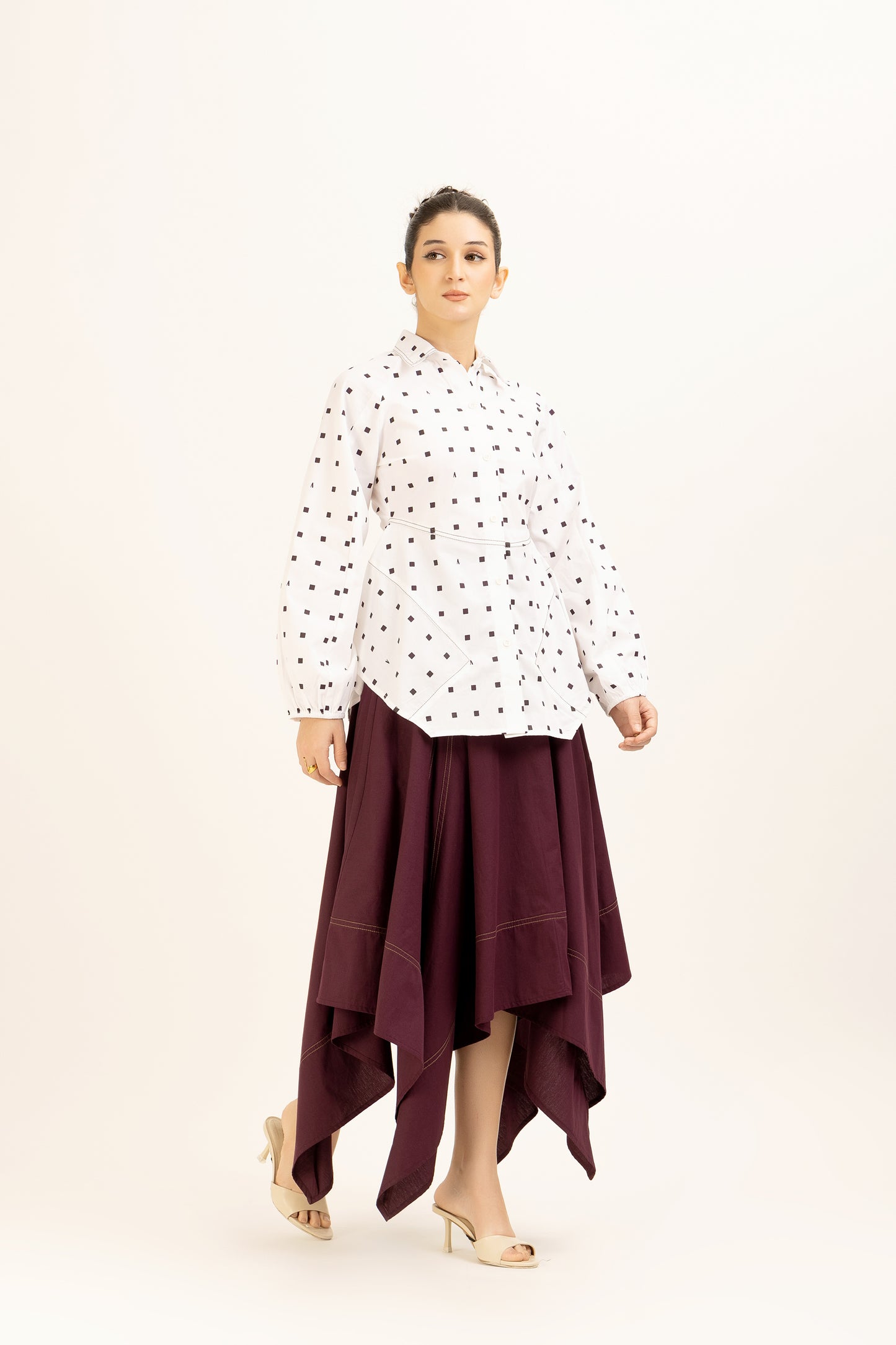 Printed Flared Stitchline Set