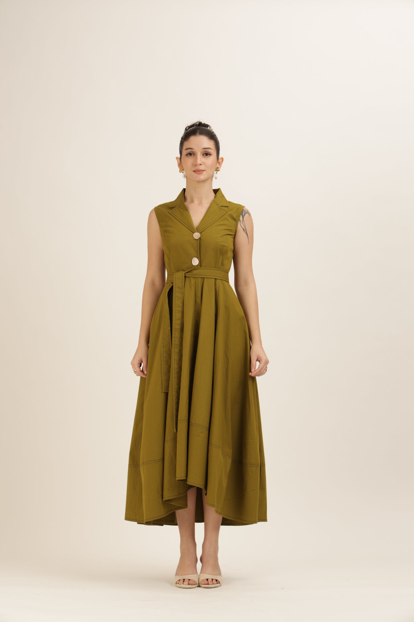 Bold Button Dress