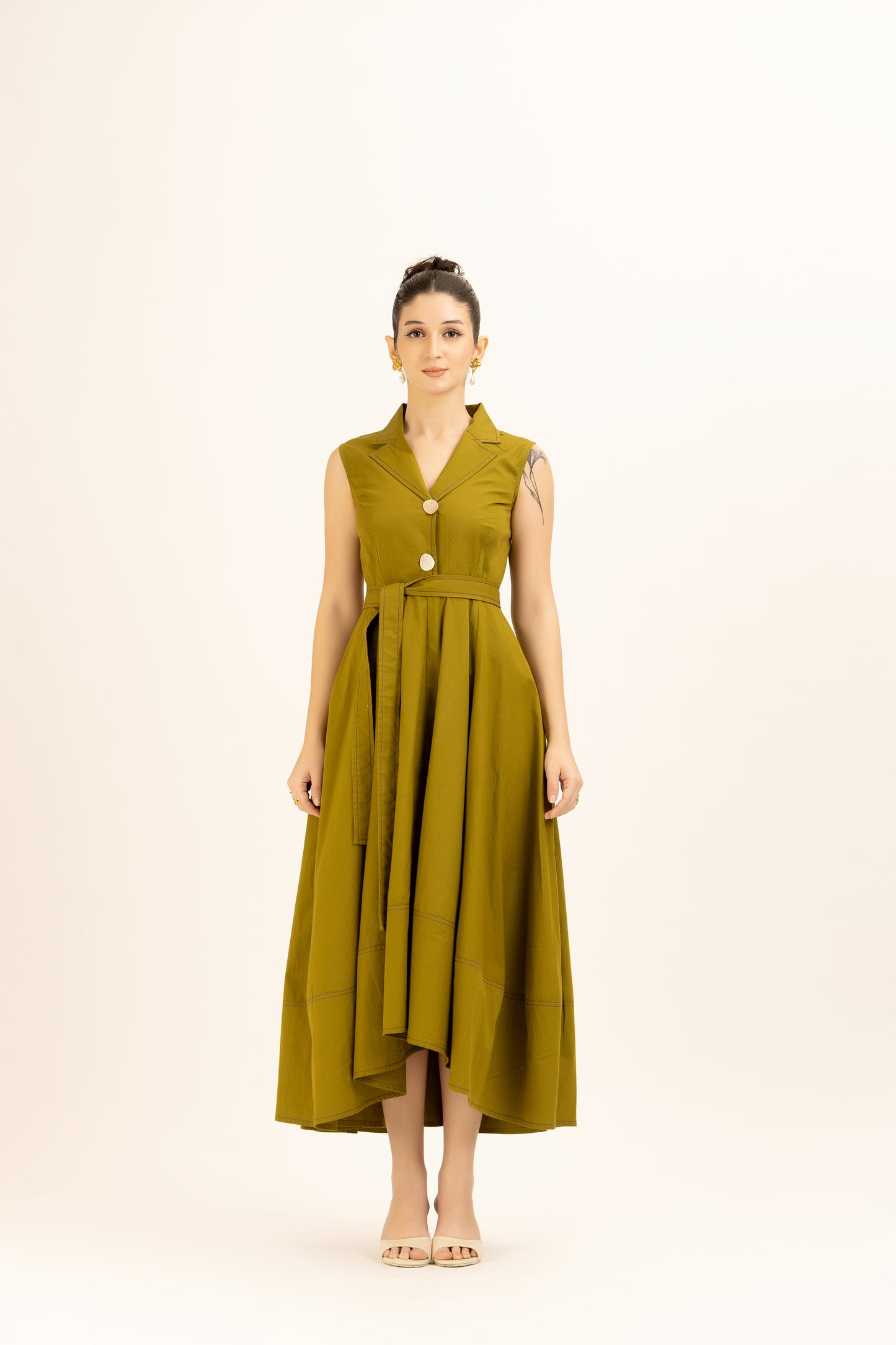 Bold Button Dress