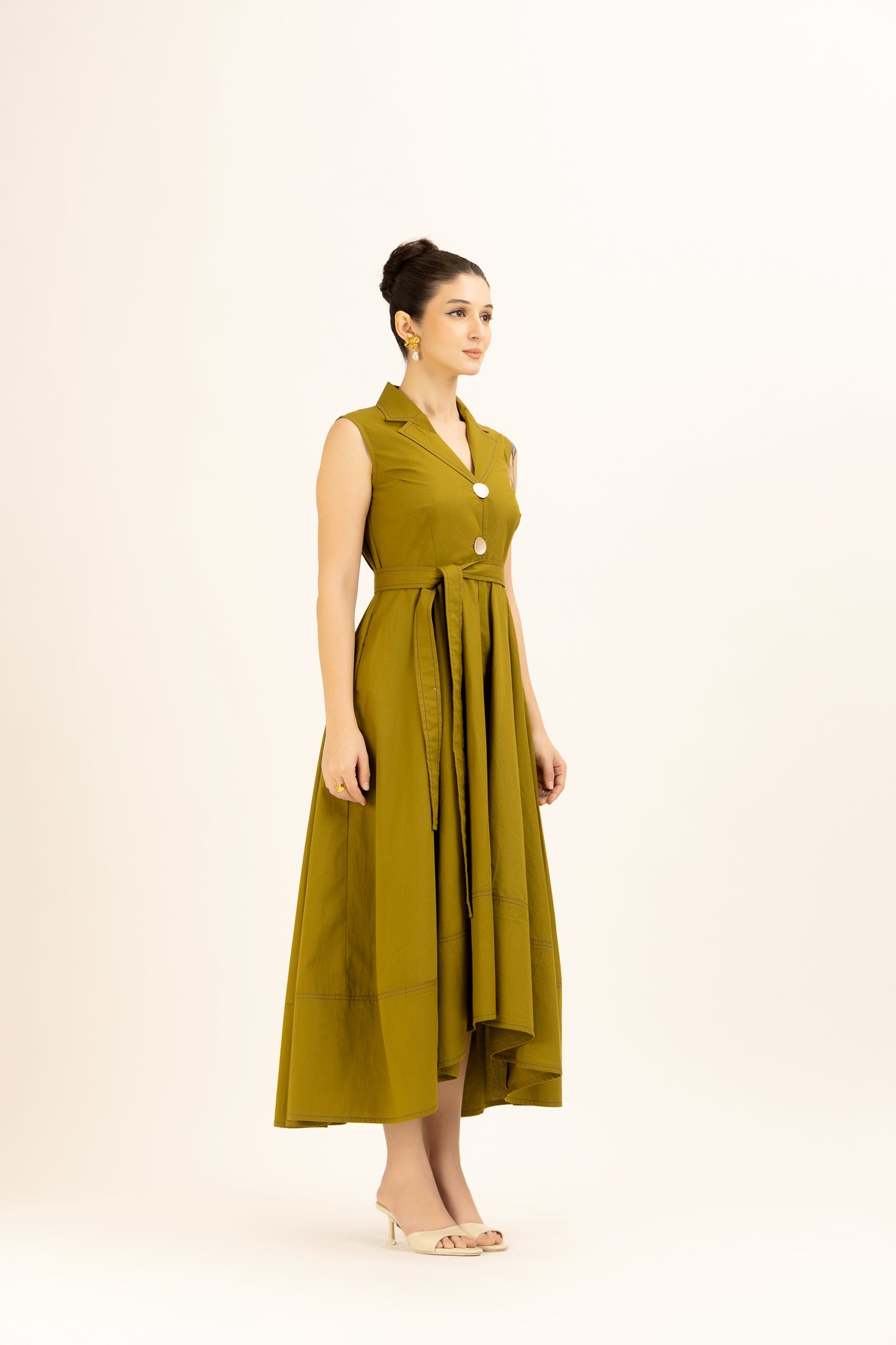Bold Button Dress