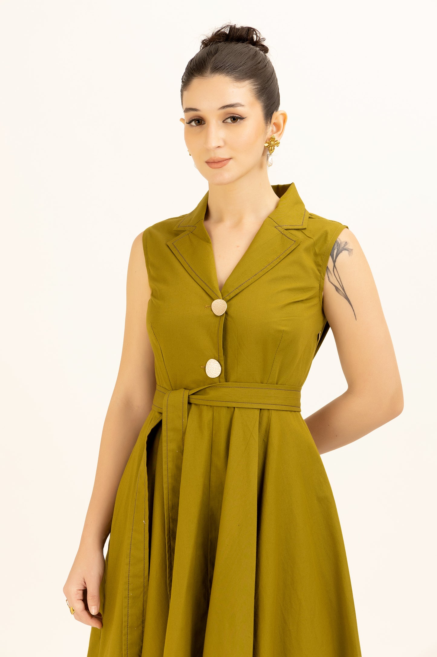 Bold Button Dress